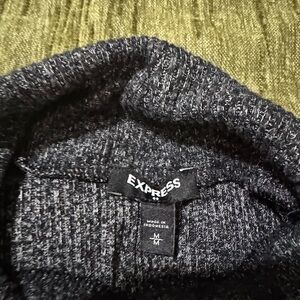 Express Men's Charcoal Turtleneck Sweater